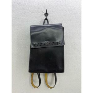 Y2K Mondani New York Womens Black Soft Simulated Leather Backpack Purse